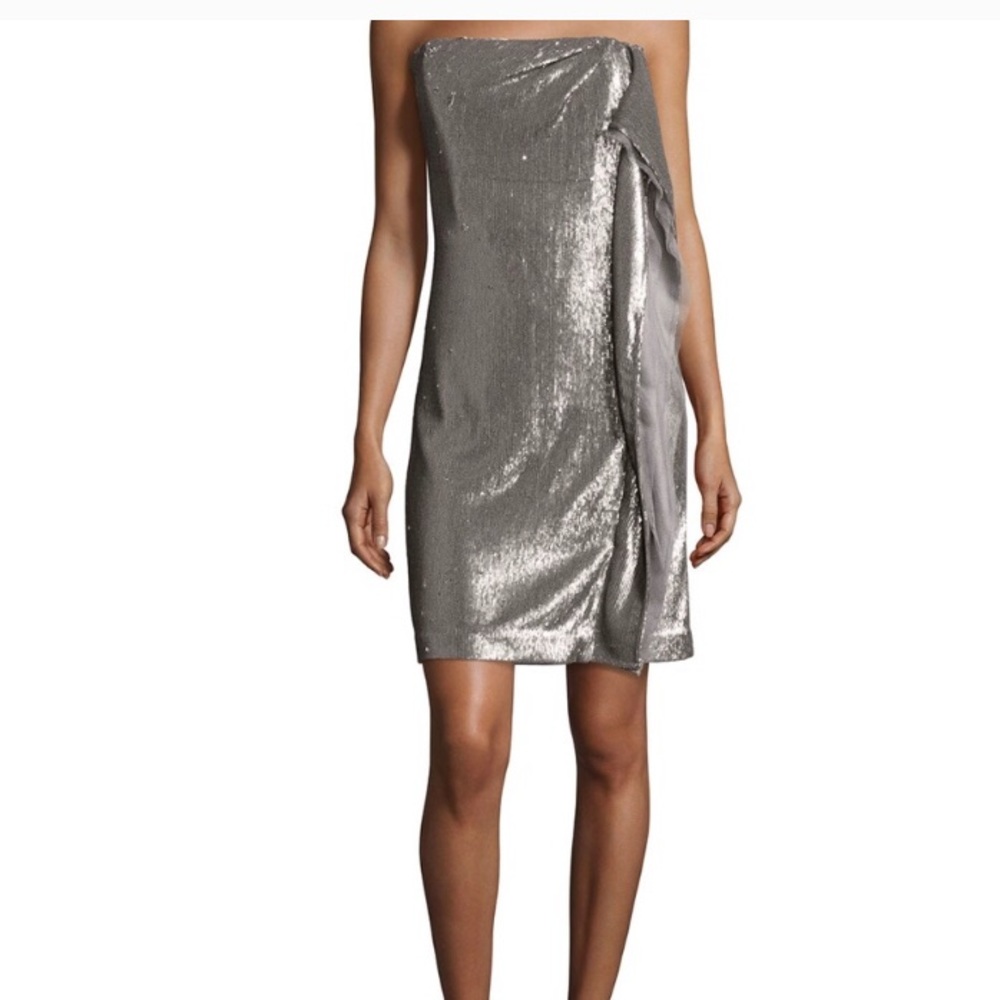 Halston Heritage Strapless Sequin Dress NWT